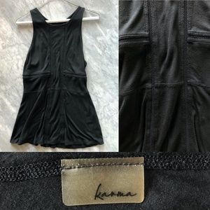 Karma Black Sleeveless Top, Size S